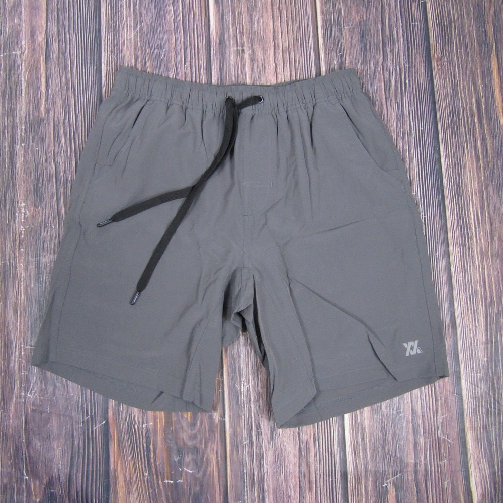 Dixxon Shorts Mens Medium Charcoal The Brad Athletic Stretch Drawstring Pocket